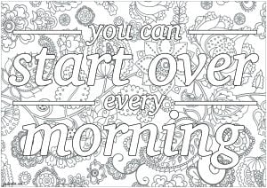 You Can Start Over Every Morning