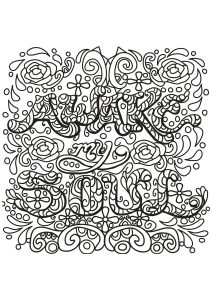 Printable Joy Coloring Page for adults : Free-book-quote-9