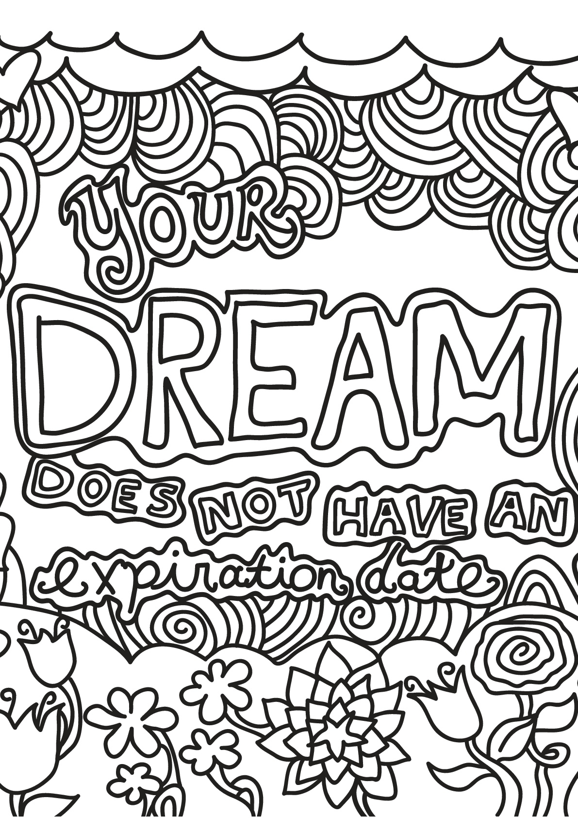 Download Free book quote 15 - Positive & inspiring quotes Adult Coloring Pages