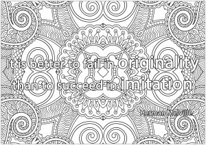 Coloring it is better to fail in originality