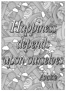 Coloring happiness depends upon ourselves