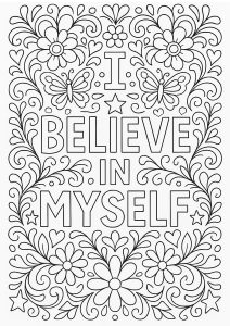 I believe in myself (Positive and inspiring quotes Coloring Page)