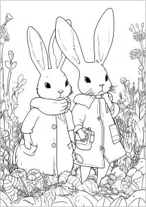 Two Adventurous Rabbits