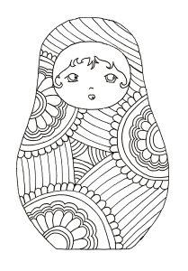 Coloring russian dolls 9