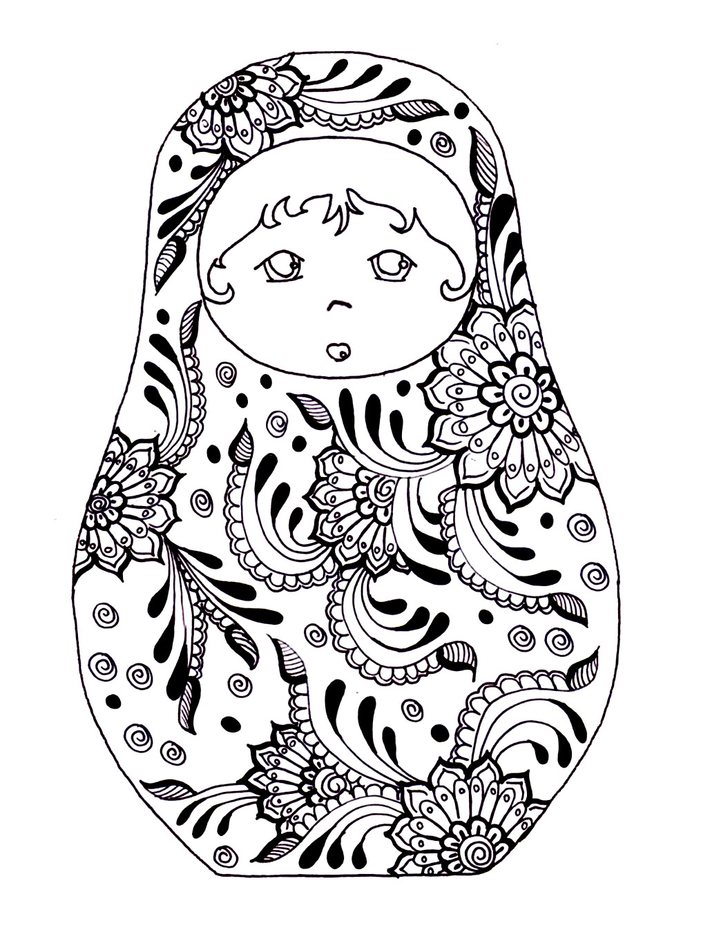 Russian dolls 20   Russian dolls Adult Coloring Pages