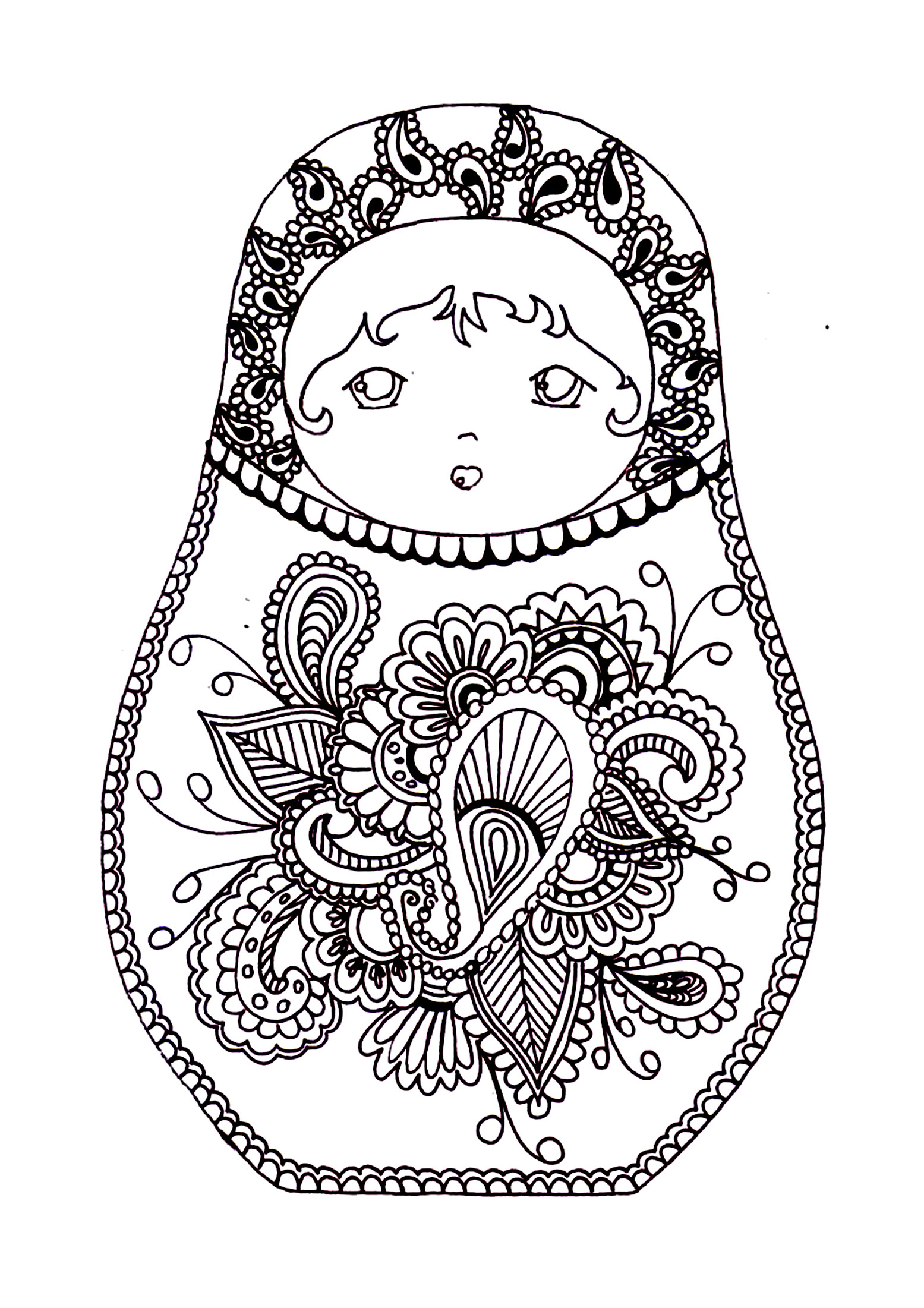 Russian dolls 30 - Russian dolls Adult Coloring Pages