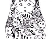 Russian dolls Coloring Pages for Adults