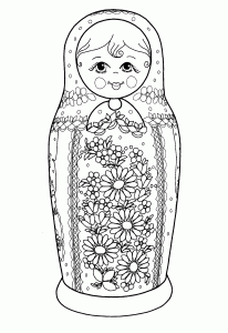 Russian dolls - Coloring Pages for Adults