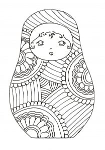 Coloring russian dolls 9