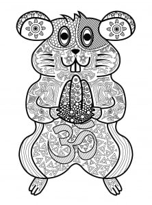 coloring-hamster (Squirrel and Rodent Coloring Page)