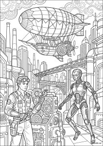 Imaginary universe of the steampunk era