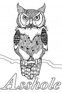 Asshole (Swear word coloring page)