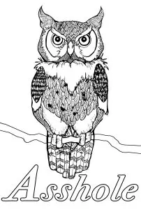 Asshole (Swear word coloring page)