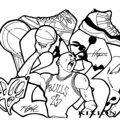 Printable Graffiti / Street art coloring sheets for adults