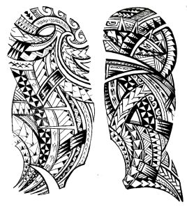 Coloring tattoo maori