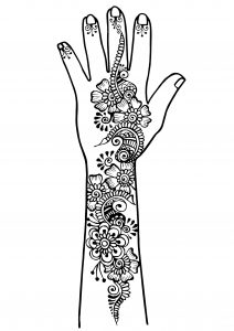 Coloring arm and hand tattoo 1