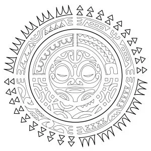 Polynesian tattoo : The sun