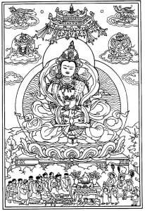 Tibetan Goddess (Tibet Coloring Page)