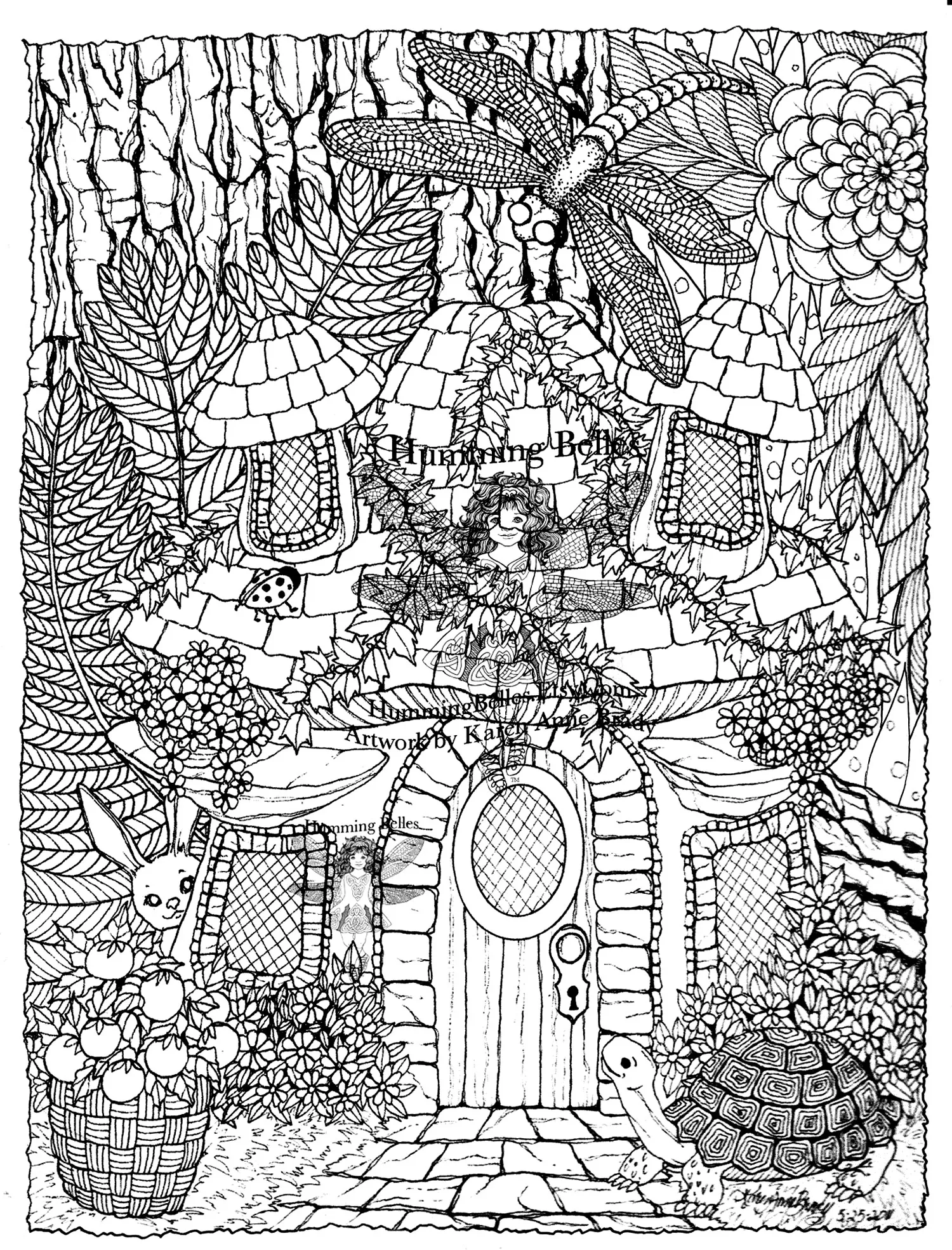 Hidden animals (Printable Turtle and Tortoise Coloring Page for adults)