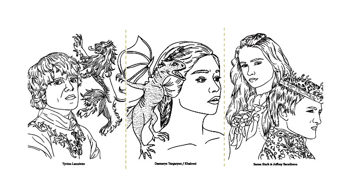 Game of thrones dessin - TV shows Adult Coloring Pages