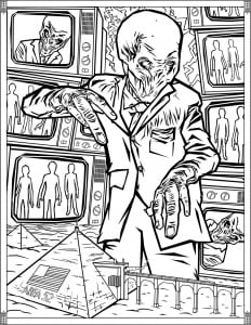 Doctor who coloring pages silence