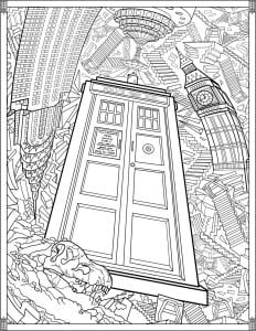 Doctor who coloring pages tardis