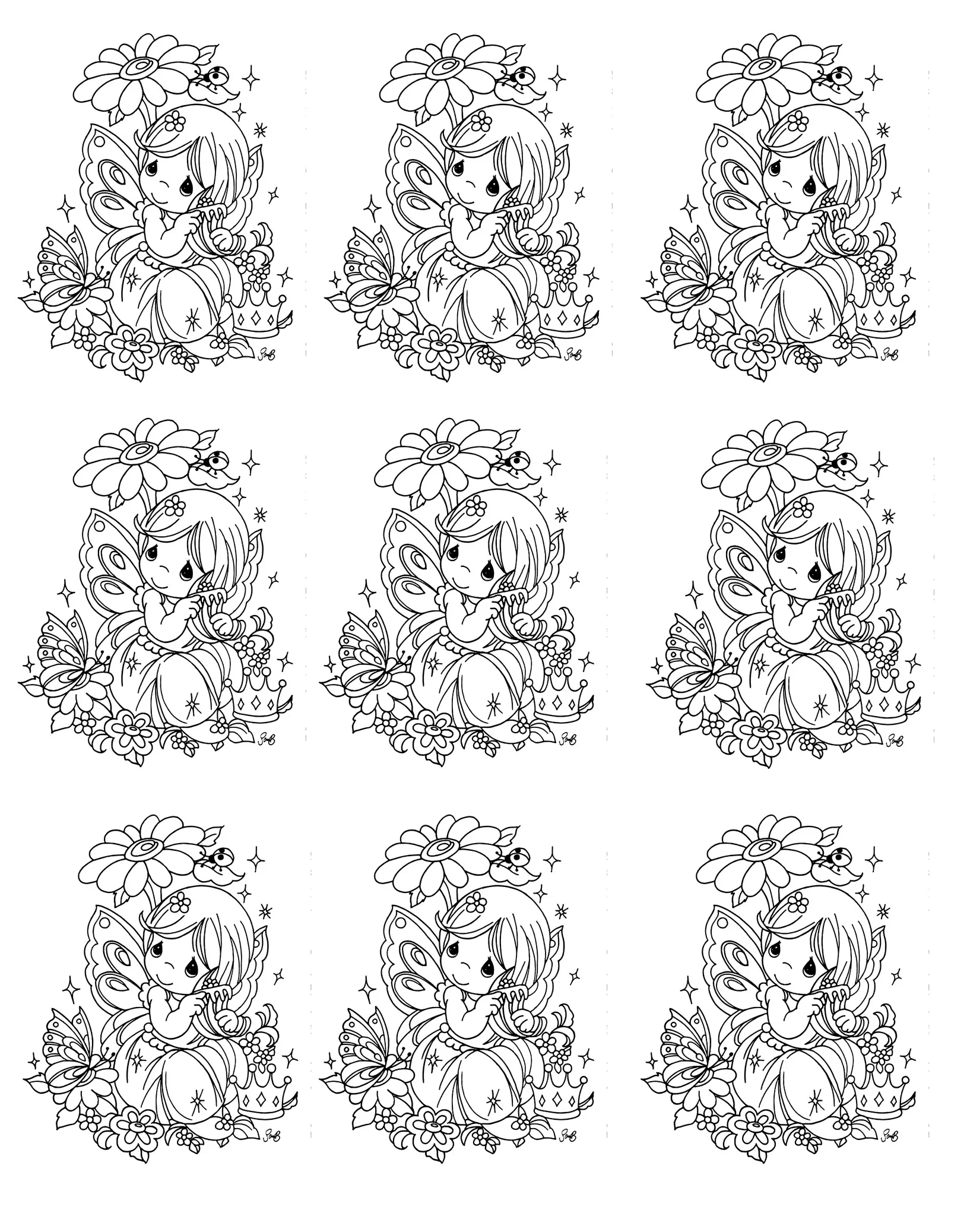 Vintage moment precieux (Printable Coloring Page for adults)