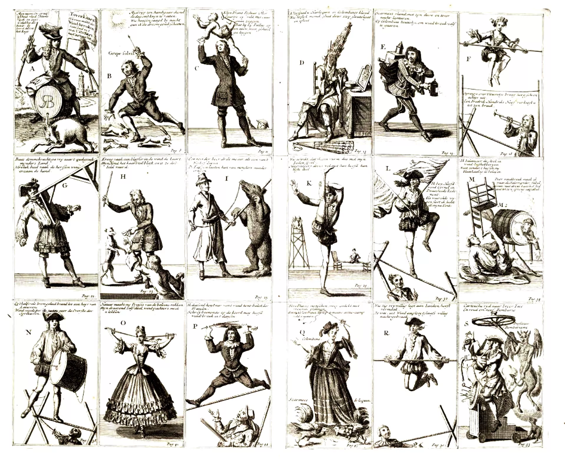 Alphabet 1720 holland (Printable Vintage Coloring Page for adults)