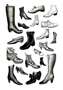 Coloring vintage shoeses