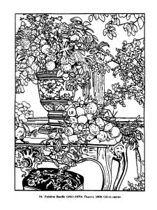 Vintage drawing by Frederic Bazille (1868)