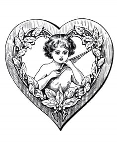 Coloring page love vintage