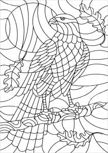 Stained Glass Representing An Eagle