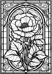 Stained glass flower   2