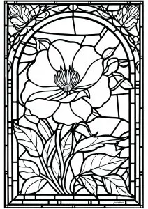 Stained Glass Flower   3