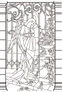 Middle age stained glass