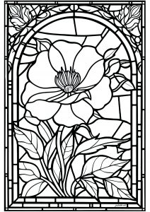 Stained glass flower   3