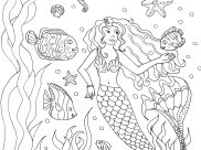 Printable Water worlds coloring sheets for adults