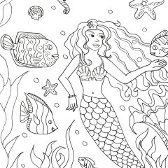 Printable Water worlds coloring sheets for adults