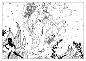 Character inspired by the astrological sign of AquariusAn original design, with many details