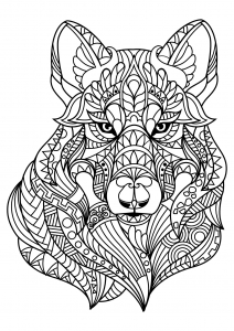 Coloring free book wolf