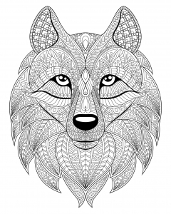 Wolves - Coloring Pages for Adults