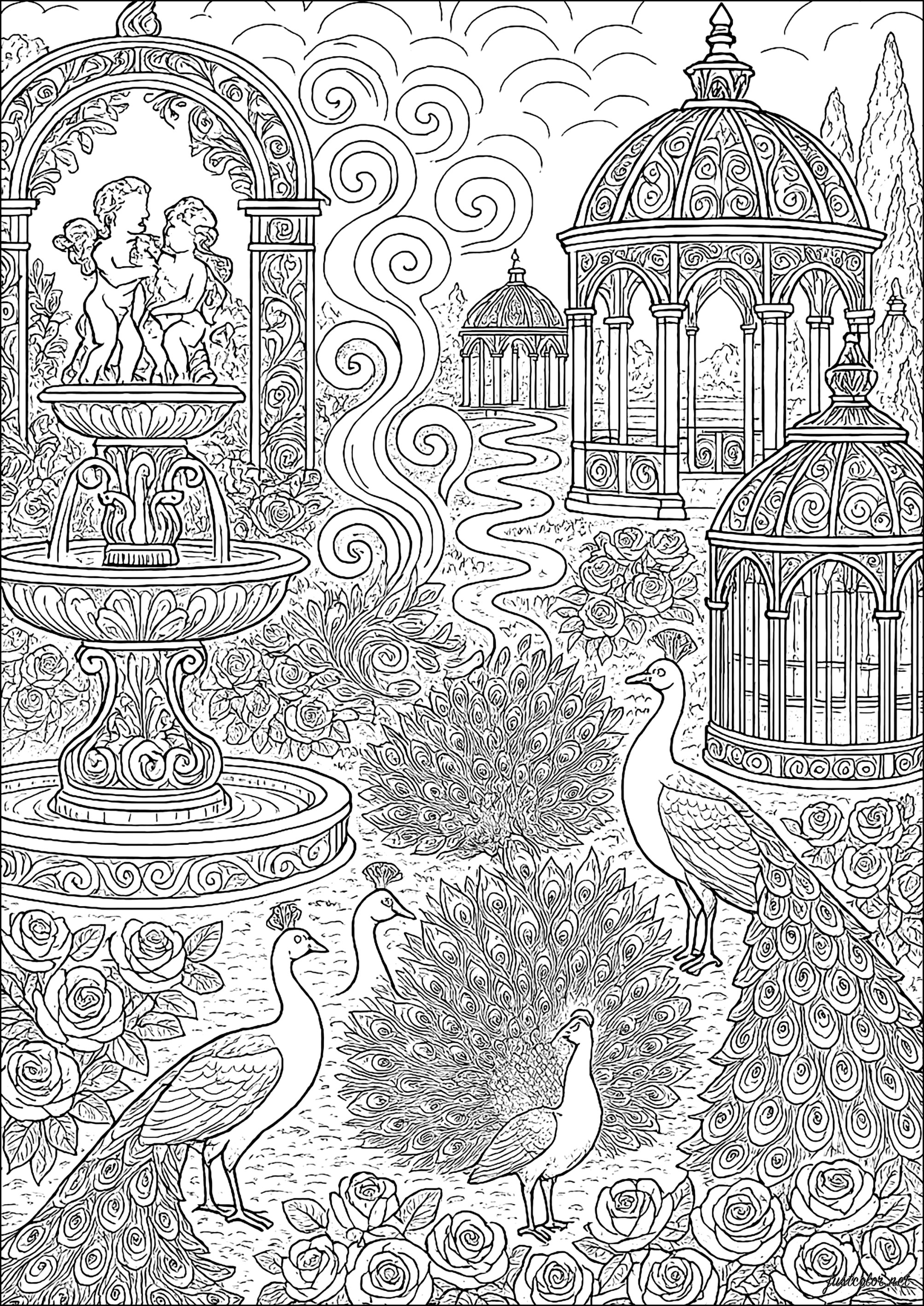 Wonderfulgardens-50322 (Printable Wonderful Gardens Coloring Page for adults)