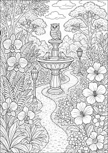 The serenity of an enchanting garden