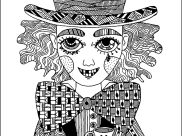 Printable Zentangle coloring sheets for adults