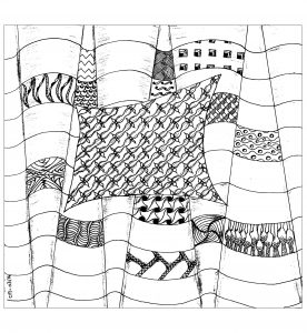 Coloring zentangle by cathym 25
