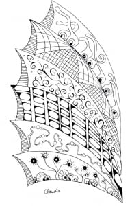Simple Zentangle 6 by claudia (Coloring Page)