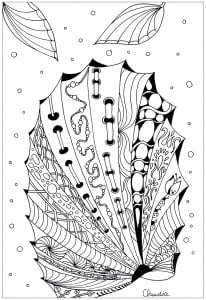Simple Zentangle drawing to print & color - 5