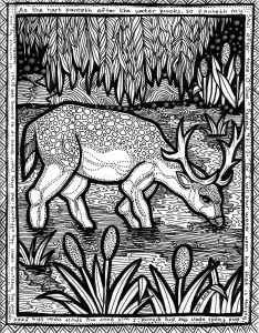 Lines of the hart (Zentangle Coloring Page)