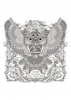 Too details in this owl ! (Zentangle Coloring Page)