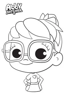 Simple coloriage de abby hatcher